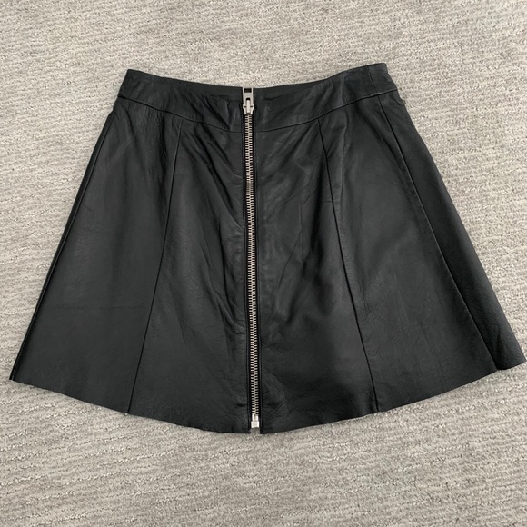 All Saints Sens Leather Mini Skirt- size 6 - Picture 4 of 6